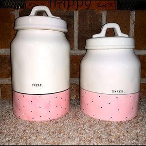 Rae Dunn TREAT. & SNACK. canister set